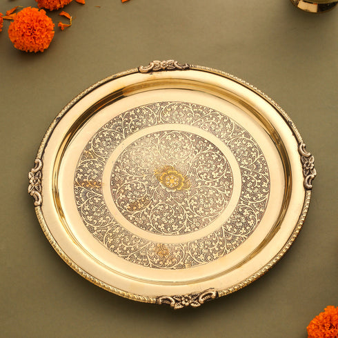Brass Thali Embose 0.3kg